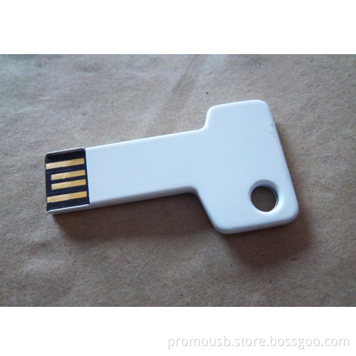 Metal Key Shaped USB Thumb Drive with logo